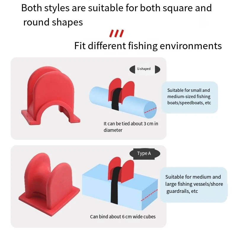 Soporte para caña de pescar en forma de U, estante para caña de pescar portátil, alimentador de pesca TPE, soporte para caña de pescar, accesorios para equipo de pesca - imagen 4