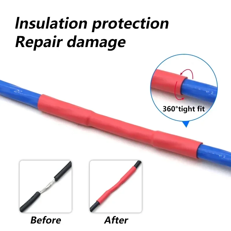 Tubo termorretráctil 2:1, 1 ~ 210mm de diámetro, aislamiento de poliolefina de colores, conexión de tubo retráctil, funda protectora de cable eléctrico, 1 metro - imagen 4