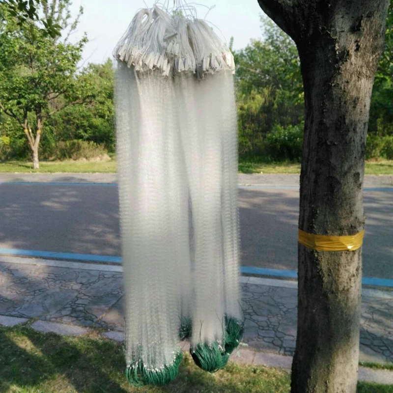 Red de pesca de una sola capa, trampa flotante duradera de nailon, red de enmalle de monofilamento, accesorios de pesca para Red de fundición a mano - imagen 2