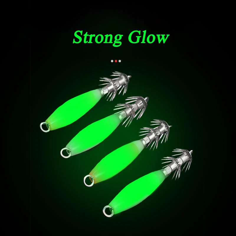 5 unids/bolsa 14g 32-aguja luminosa calamar Jig gancho Glow calamar Jigs gancho sepia anzuelo de pesca Señuelos de Pesca de Mar pesca cebo - imagen 3
