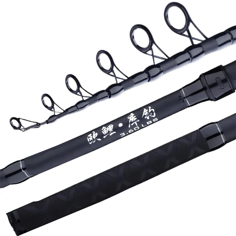 Caña de Spinning Carbono 3 Piezas – Mango EVA Agua Salada y Carpas