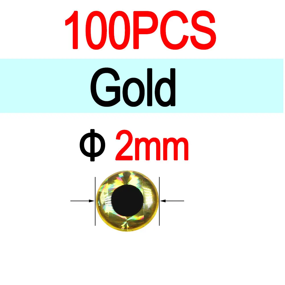 2mm Gold100pcs