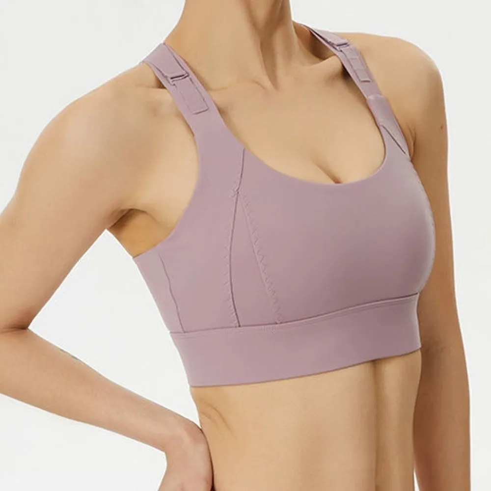 Top corto de Fitness con almohadilla fija, Sujetador deportivo ajustable, belleza en la espalda, ropa interior de Yoga, sujetador de entrenamiento transpirable antiflacidez para correr - imagen 2
