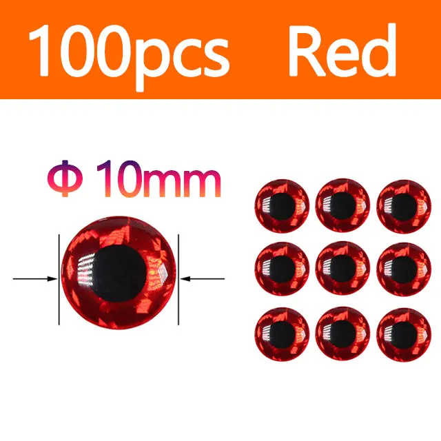 Red 100pcs 10mm