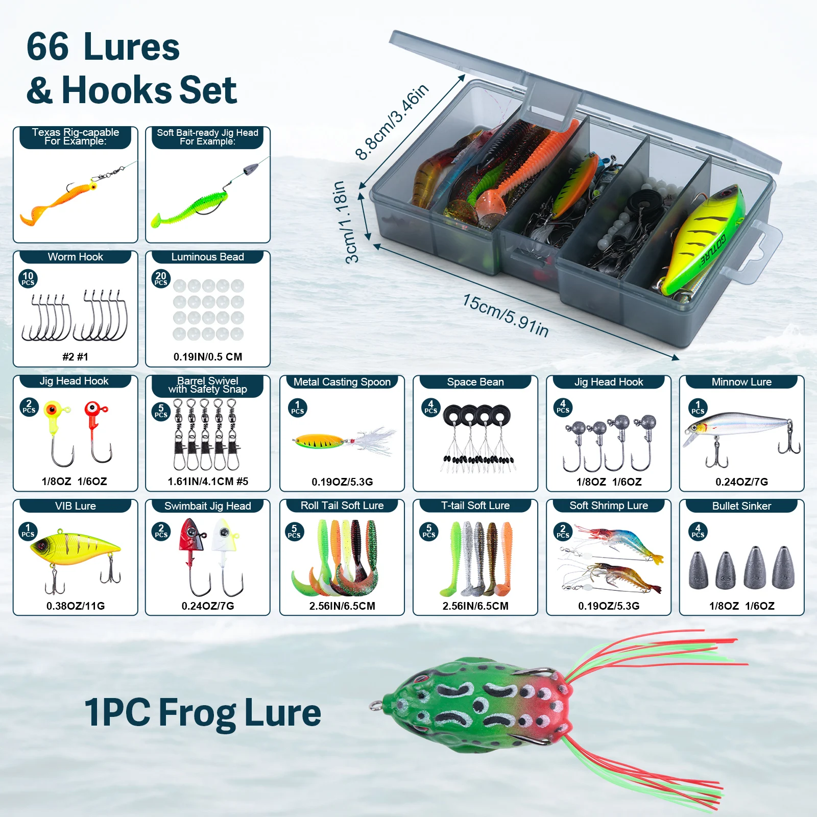 Goture Accesorios de pesca Juego de herramientas Tijeras cebo de pescado Kit combinado de agarre de pescado Regalos para hombres y mujeres, Envío rápido - imagen 3