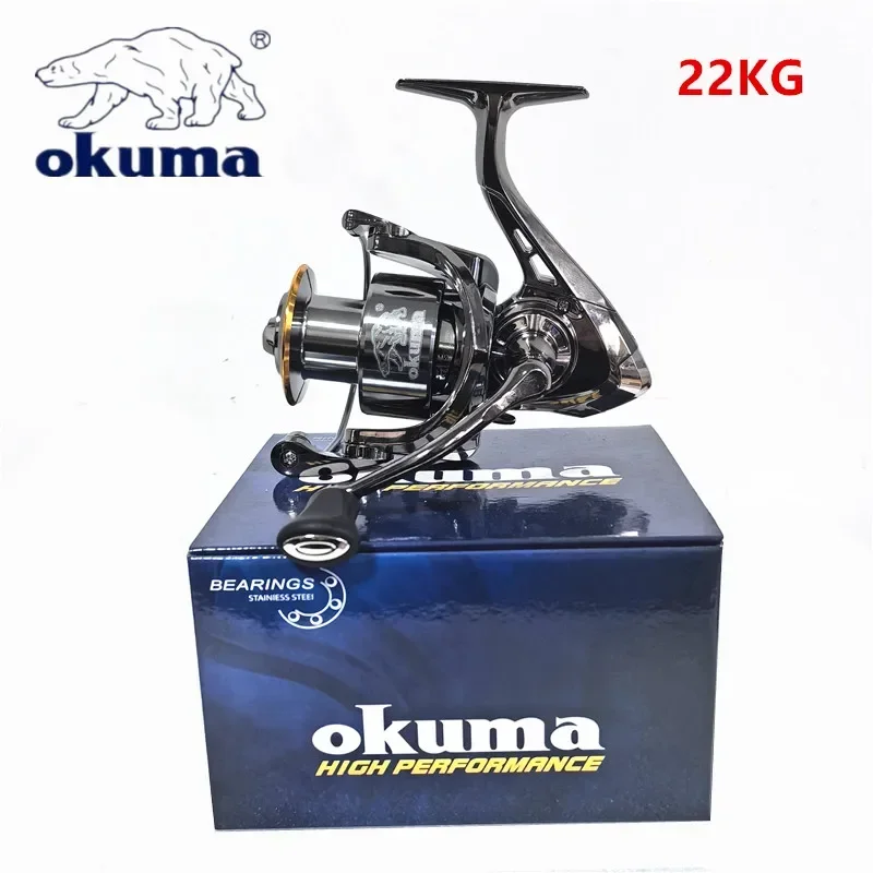 Carrete de pesca totalmente metálico OKUMA relación de velocidad 5,2: 1 sin espacio 13 + 1BBMax Dragon 22KG carrete de pesca 2000-7000 - imagen 4