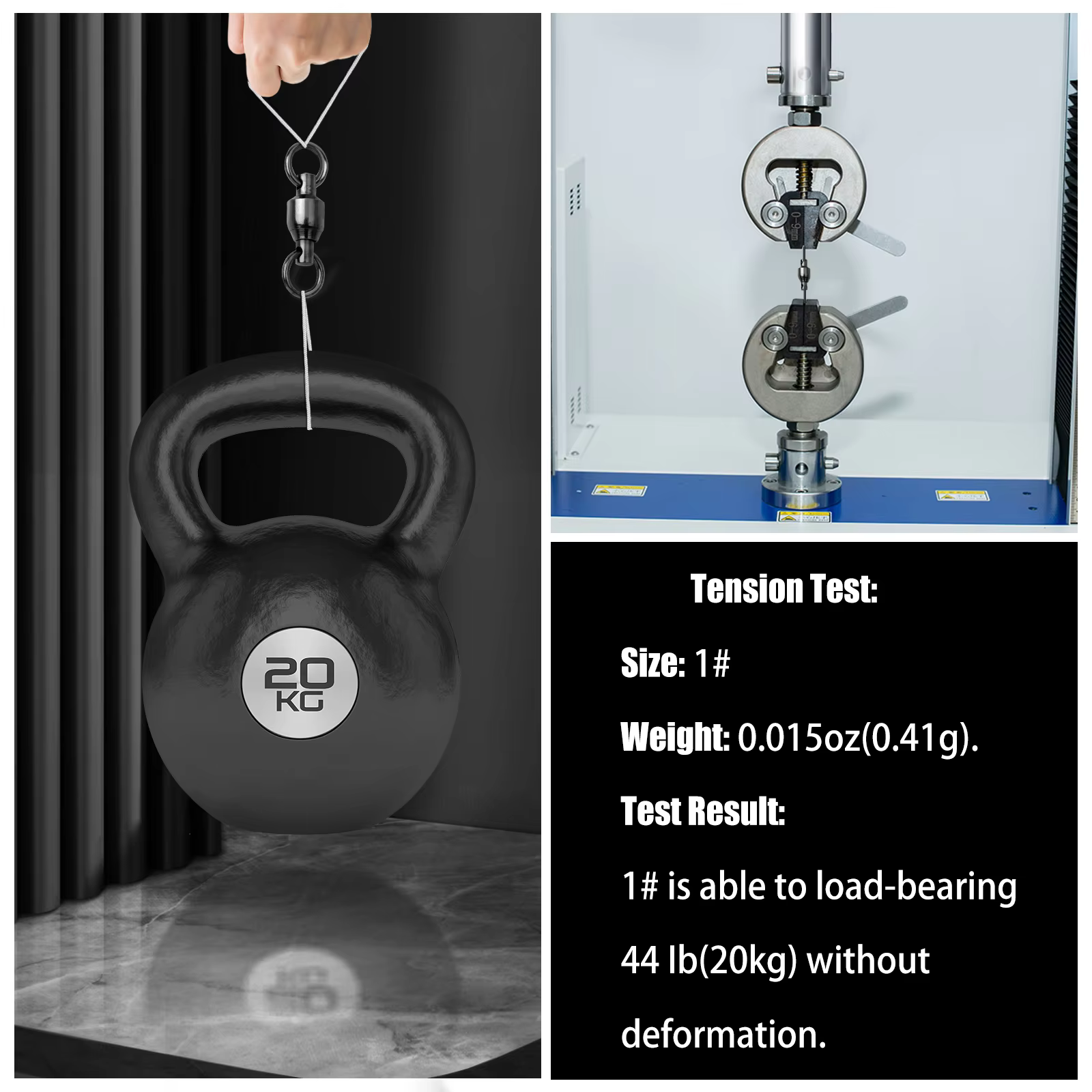 Rodamiento de bolas de pesca giratorio, 20 ~ 100 Uds. Con anillos dobles sólidos, accesorios de cobre y acero inoxidable resistentes, aparejos de conector - imagen 4