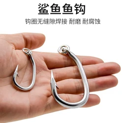 Anzuelo de acero inoxidable para atún con anillo y púas