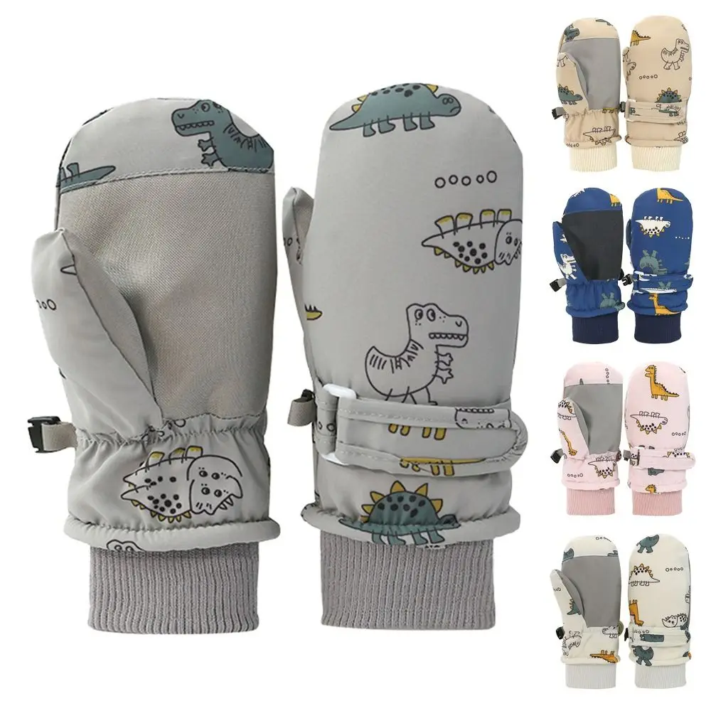 Guantes de esquí gruesos y cálidos para niños, manoplas deportivas impermeables a prueba de viento, antideslizantes, para nieve, Snowboard, guantes de ciclismo para niños y niñas - imagen 5