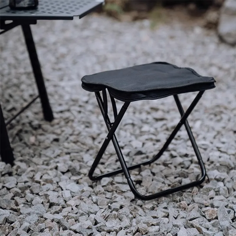 Silla plegable portátil para exteriores, taburete compacto para pesca, Camping, viajes, marco de aluminio ligero, silla de pesca antideslizante - imagen 5