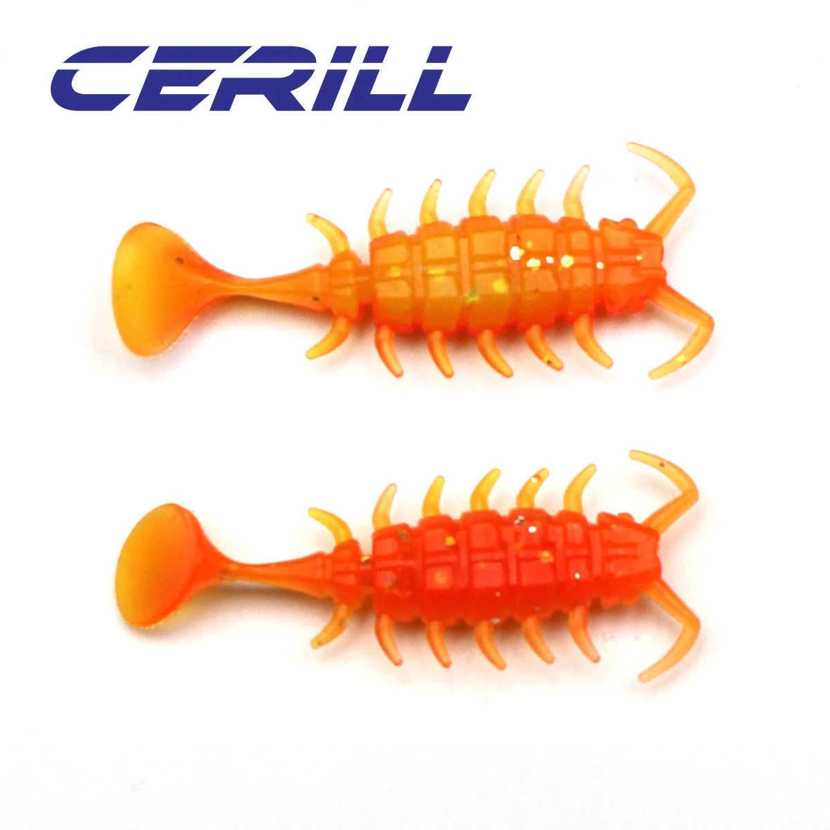 Ceril-cebo de gusano flotante de Larva, plantilla de señuelo suave, Wobblers de silicona Artificial, camarón, pececillo, sábalo, carpa, lubina, Swimbait, 3cm, 1g, 20 piezas - imagen 5