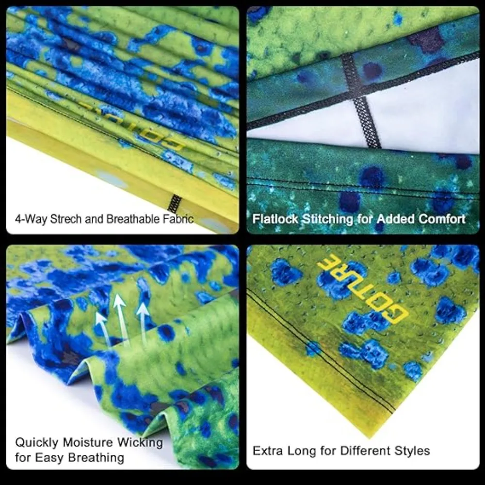 Goture UPF50 + máscara Anti-UV sensación de frío verano absorbente de sudor máscara antideslizante de secado rápido pesca ciclismo escalada máscara Unisex - imagen 3