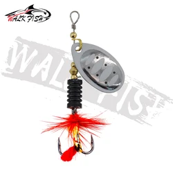 Spinnerbait Walk Fish 4.5g – Señuelo metálico con plumas para lucio