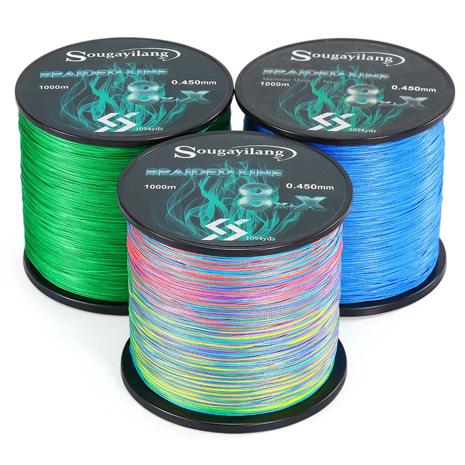 Sougayilang-sedal de pesca trenzado de 8 hebras, multifilamento de 300/500/1000m, hilo de PE para carpa, accesorios de pesca de alambre trenzado - imagen 2