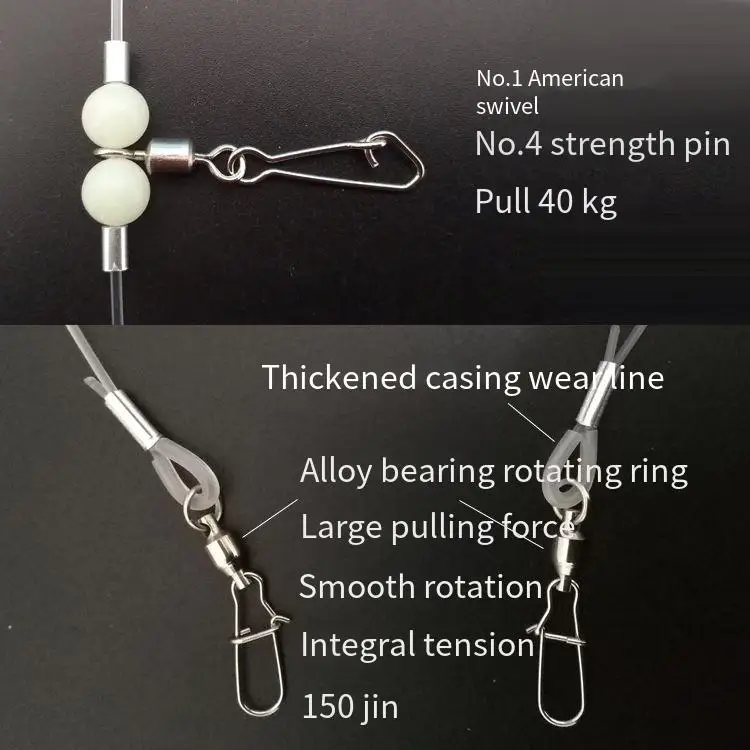 Giro estadounidense mejorado con resistencia y rotación suave para equipo de pesca duradero