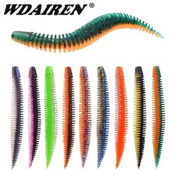 Larva Pin señuelos blandos de silicona con cola para lubina swimbait