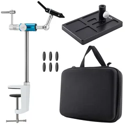 Torno de atar moscas giratorio 360° – Base acero inoxidable portátil