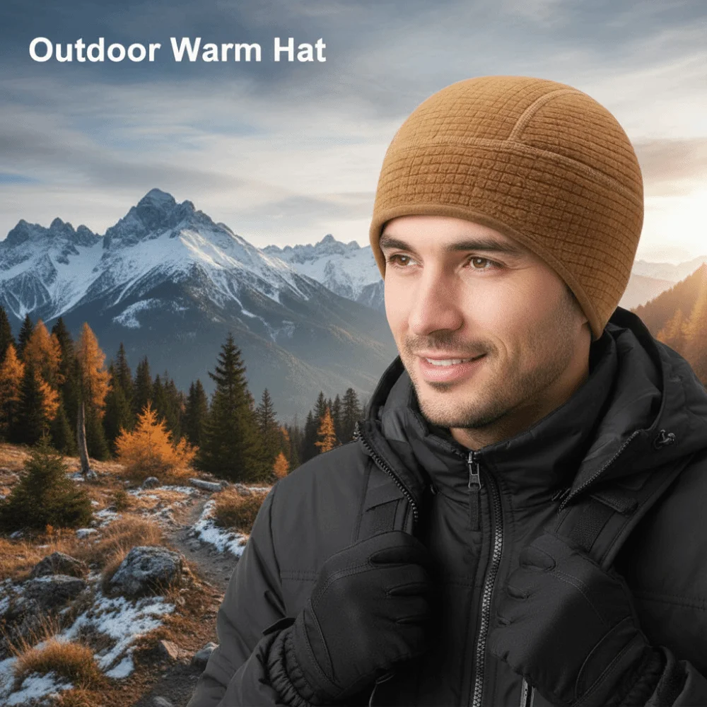 Gorros con protección para los oídos para correr, gorro cálido de lana para correr, gorro deportivo de invierno con absorción de sudor, gorro cálido para exteriores a prueba de viento para ciclismo - imagen 2