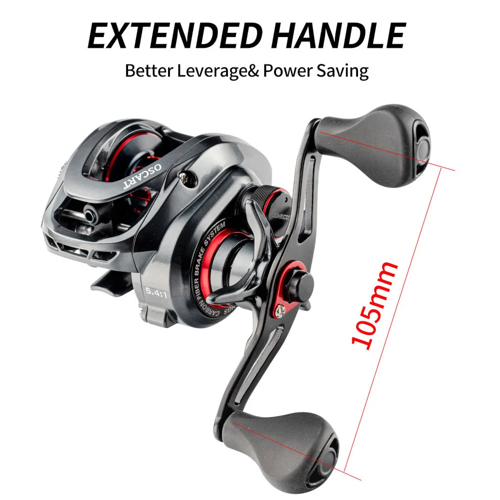 Carrete de pesca de fundición 7,1: 1 5,4: 1, bobina multiplicadora, para agua salada y Baitcaster 9BB - imagen 3