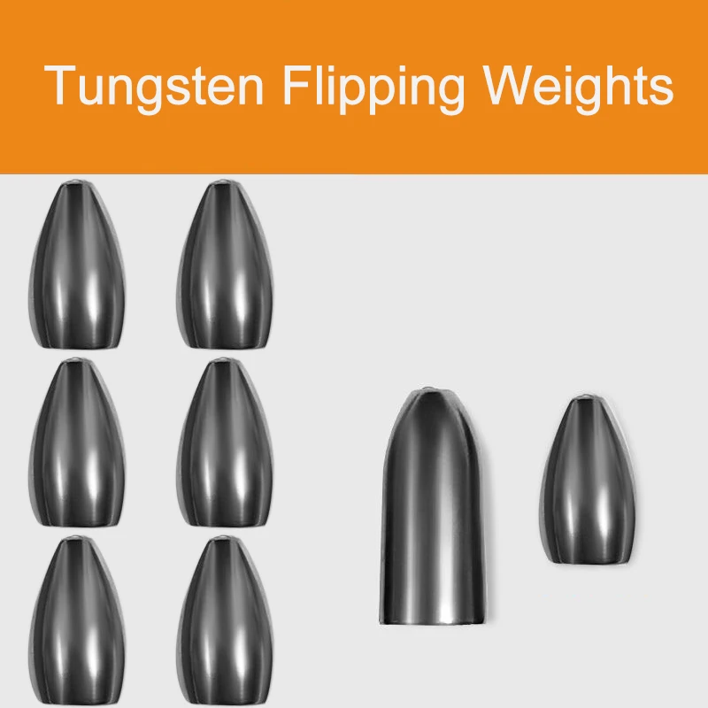 Pesas volteantes de tungsteno para pesca de lubina, Bullet de tungsteno, accesorios de aparejos de pesca - imagen 2