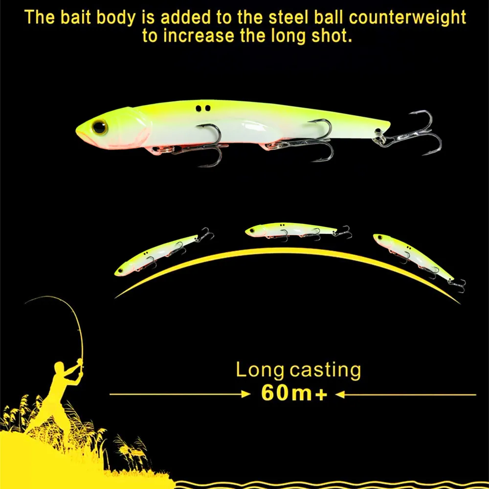 35g 10,5 cm Metal VIB señuelo cuchara de pesca pesca de agua dulce señuelo duro rebanada Jig cebo cuchara aparejos de pesca Metal Jigging - imagen 4