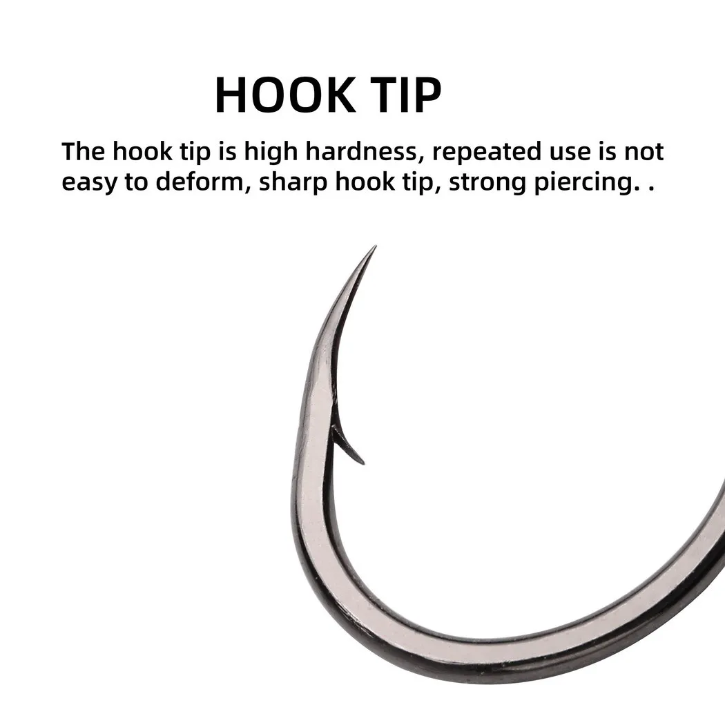 5 unids/bolsa doble único gancho lento de acero al carbono anzuelo de pesca de mar pesca de agua salada anzuelos de ayuda de Jigging de Metal - imagen 4