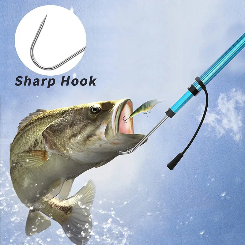 Garfio telescópico de pesca con gancho de acero inoxidable hielo y mar - imagen 3