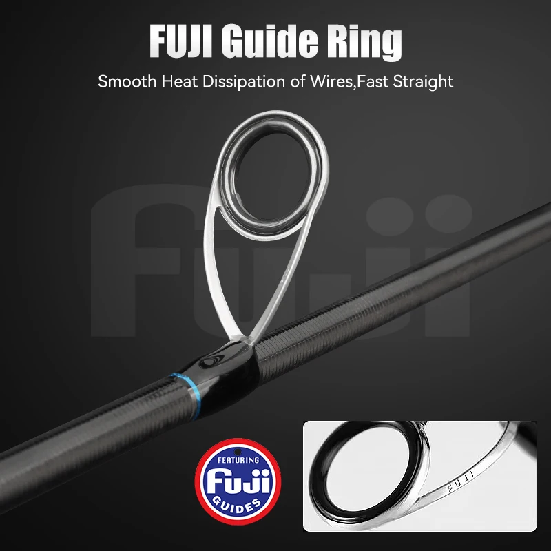 Leydun Aura T1100: anillas FUJI para caña de calamar, carbono - imagen 4