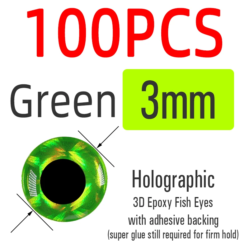 3mm Green 100pcs