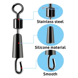 20/100 Uds rodamiento de pesca giratorio rodamiento anillos sólidos enlace rápido línea de señuelo Spin Snap aparejos conector de caja