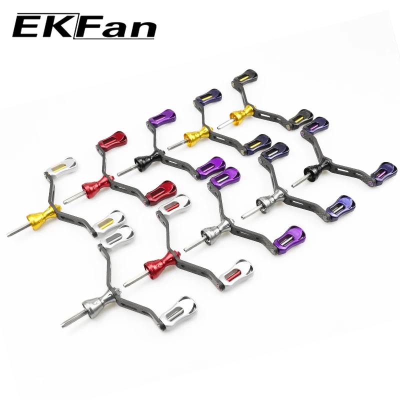 EKFan-perillas de mango de carbono para carrete giratorio Dawa, piezas de bricolaje, 6 lados, 115MM, 40G, nuevo - imagen 5