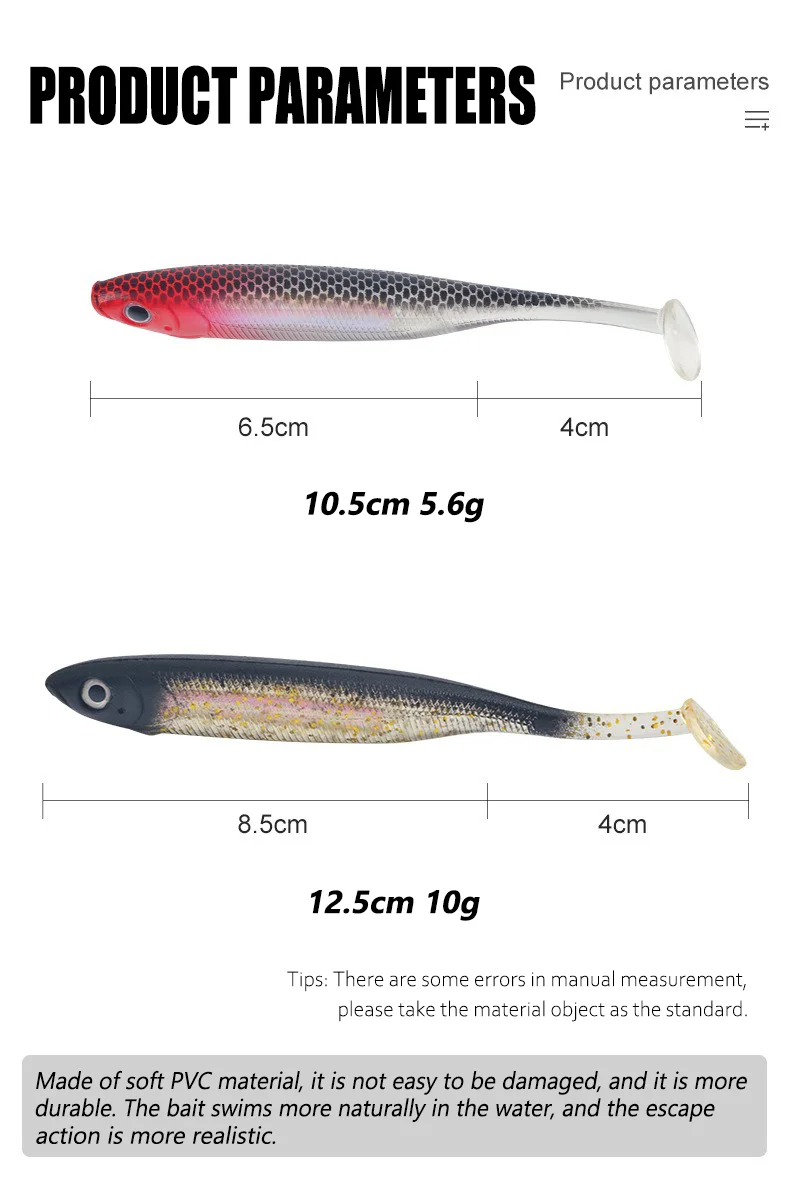 Detalle del formato de 125mm y 10g para jigging profundo