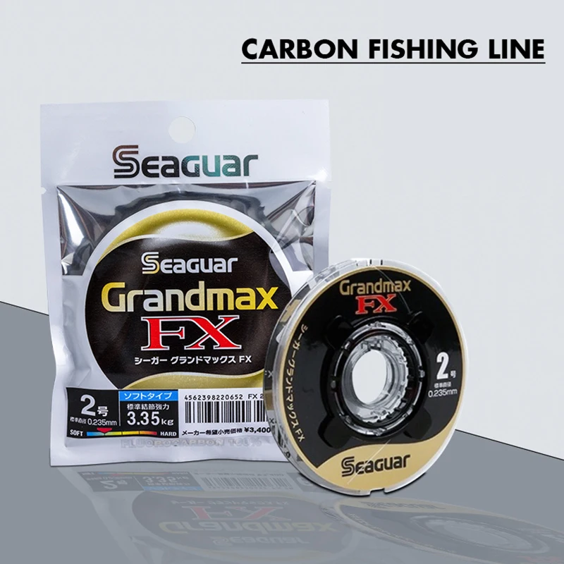 SEAGUAR GrandMaxFX 60m sedal de pesca sublínea de fibra de carbono sedal de pesca de mar resistente al desgaste 100% CARBON FLUORO - imagen 2