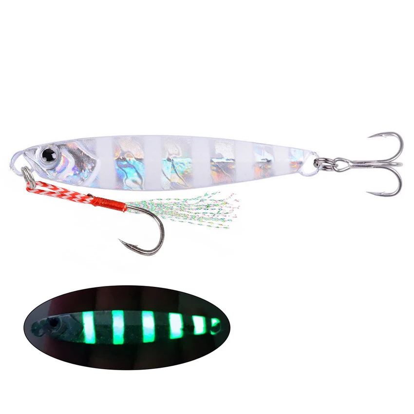 1 Uds. Señuelos de pesca VIB de Metal 40g 28g 21g 17g 14g 10g 7g plantilla de Metal pesca de invierno bueno para pesca señuelo de Jigging cebo duro - imagen 5