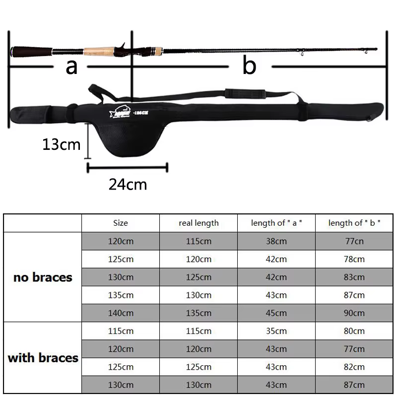Funda nailon extensible para caña de pescar – Plegable 115-135 cm