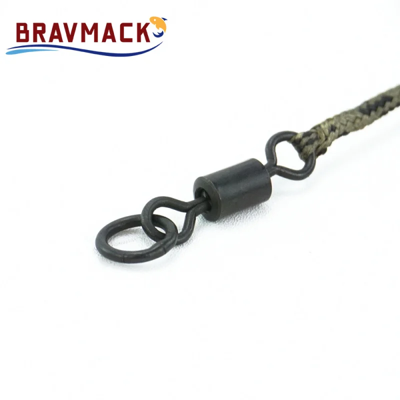3pcs/set Carp Fishing Accessories Ready Leadcore Swivels Quick Change 12 Strand Braid Hooklink - imagen 4