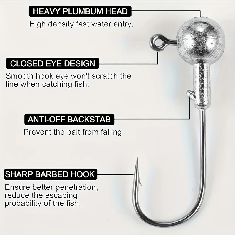 Anzuelos con cabeza de anzuelo, equipo de pesca con púas, kit de peso múltiple, pesca en agua salada, anzuelos para lubina, juego de aparejos premium - imagen 3