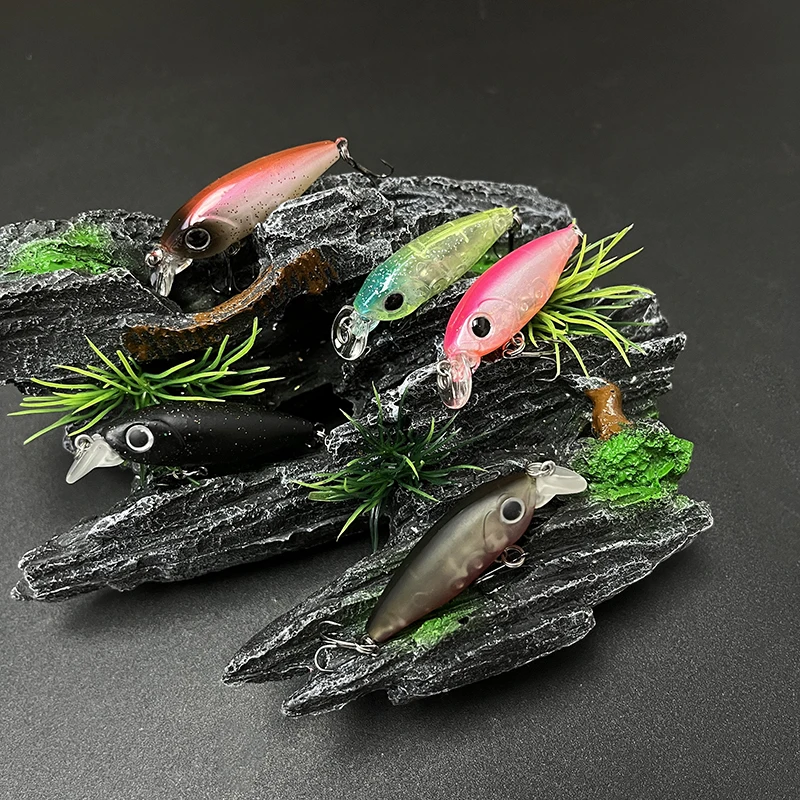 45mm 4g Mini pececillo flotante Señuelos de Pesca trucha de agua salada lubina cebo duro Artificial Pesca Wobbers Topwater Crankbaits Swimbait - imagen 5
