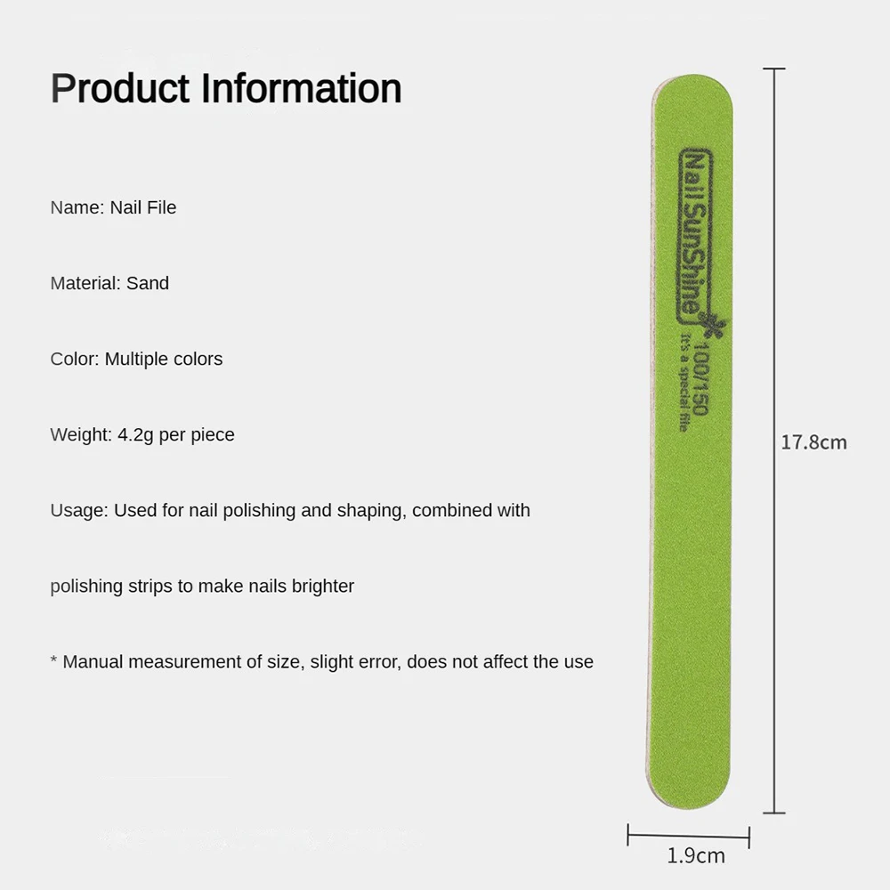 Limas de uñas de doble cara gruesa, pulidor de media luna, 100/180 rombos, herramienta para manicura y pedicura - imagen 5