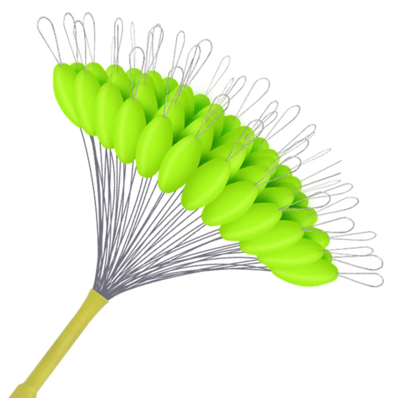 100 unids/set flotador de pesca de siete estrellas frijoles aerodinámicos flotador fluorescente agrandado siete estrellas flotantes equipo de pesca de carpa - imagen 2