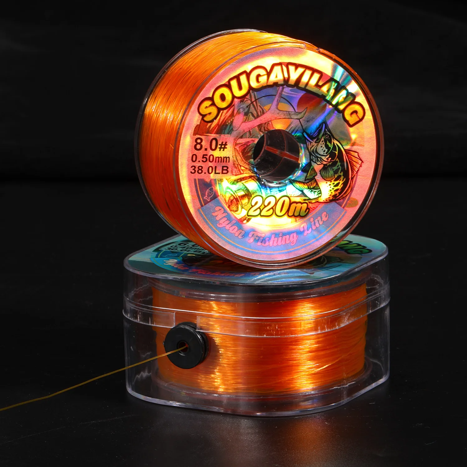 ¡Experimenta la emoción de la pesca con nuestra línea de pesca de naranja de 220 m de alta calidad de 220m!