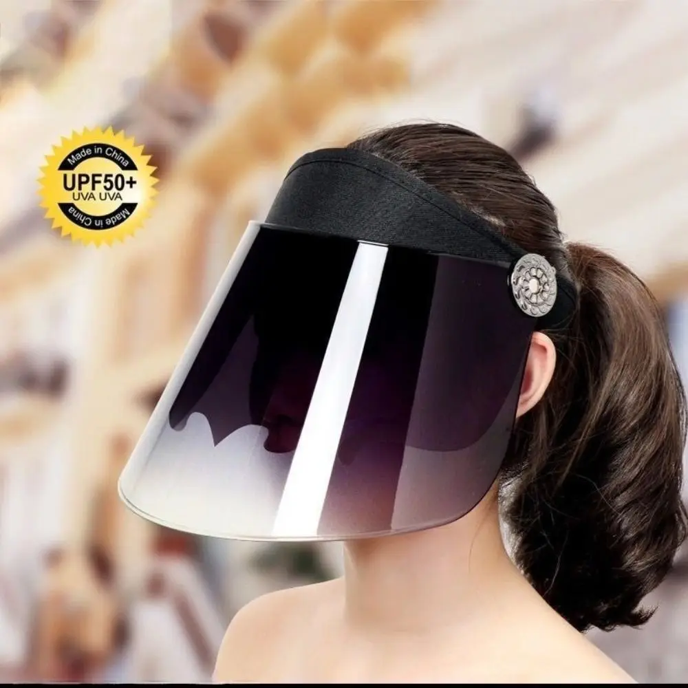 Sombreros Unisex de alta calidad, viseras de sol, visera resistente a los arañazos, sombrero de verano, cubierta para todo el rostro, sombrero de copa vacío ajustable para exteriores - imagen 4