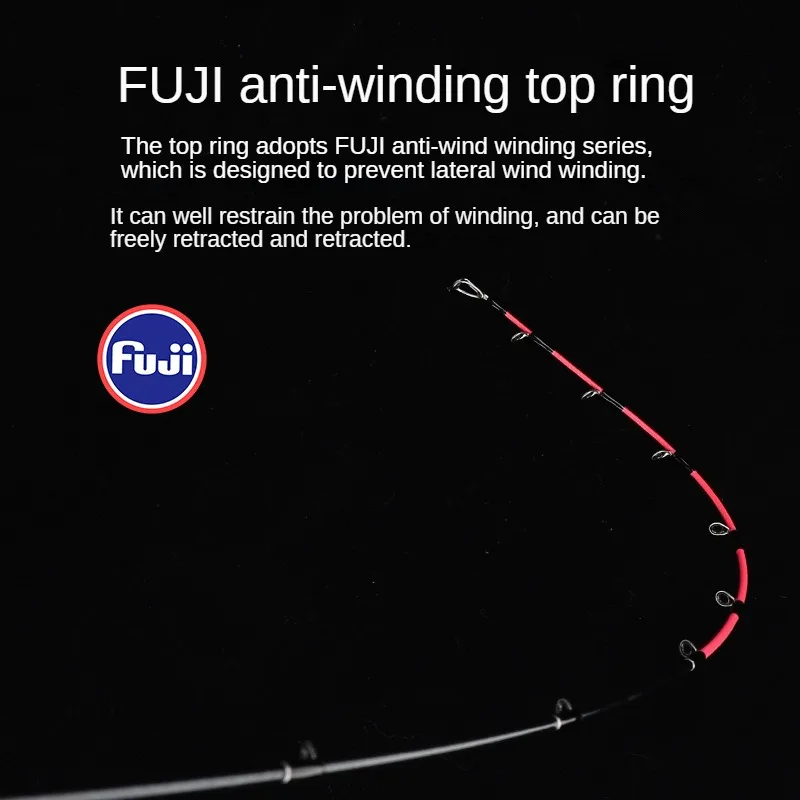 Guía FUJI completa de carbono 40T, varilla Egi suave ultraligera, caña de señuelo de calamar, varilla de pesca de fundición de amarre de calamar de 1,7 m - imagen 3