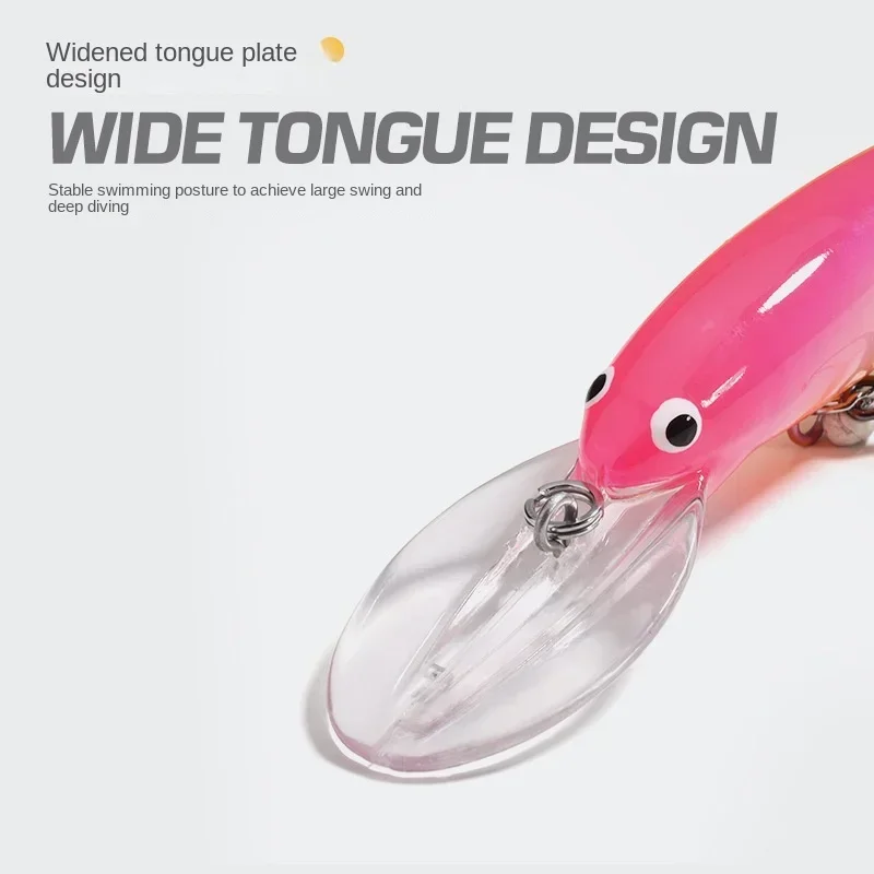 MBig Minnow-anzuelos de pesca de 90mm/115mm de largo, Señuelos de Pesca de buceo profundo, Crankabits duros, Wobblers, aparejos de pesca de calidad - imagen 4