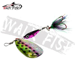 Cuchara giratoria Walk Fish VIB con lentejuelas para mar – plomo y gancho