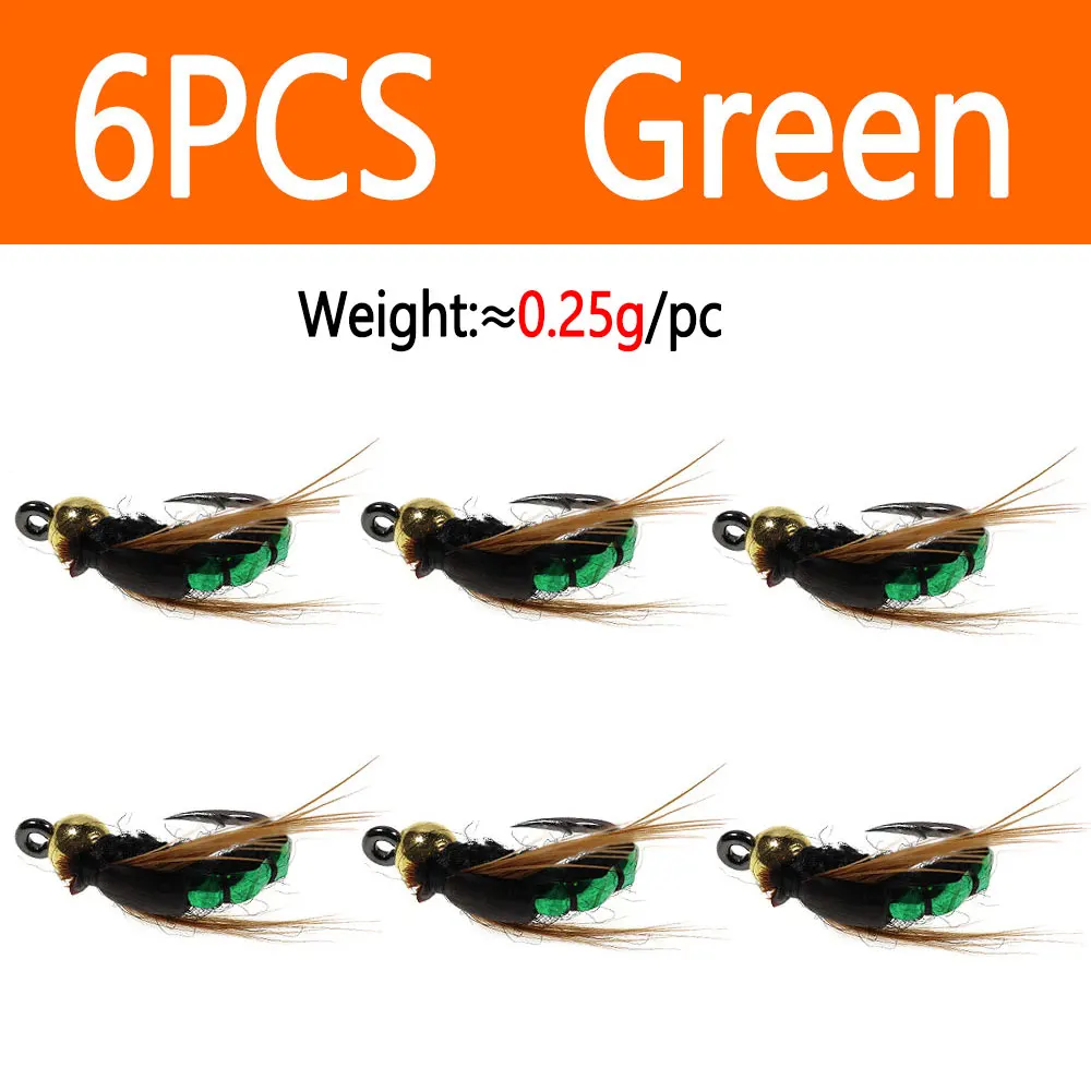 6pcs Green