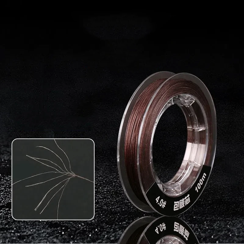 Línea de pesca de 100m PE X4 X8, núcleo de carbono trenzado, línea de pesca con núcleo de acero, resistente al desgaste, línea de señuelo trenzado de roca de mar de fuerza súper fuerte - imagen 4