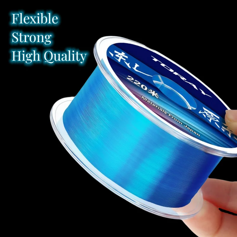 TORAY Japón alambre de pesca monofilamento de alta calidad línea de nailon súper fuerte 220M línea de hundimiento rápido línea de mosca para pesca de carpa - imagen 4