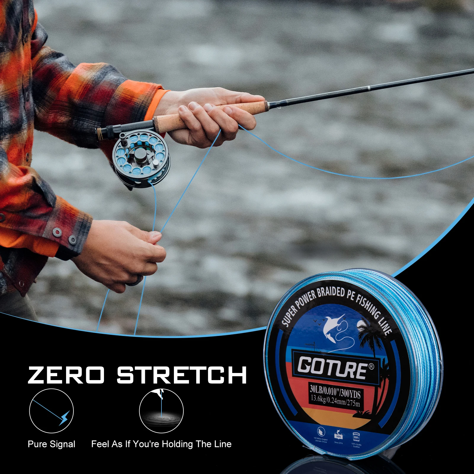 Línea Trenzada Goture – PE Multifilamento Resistente para Pesca - imagen 4
