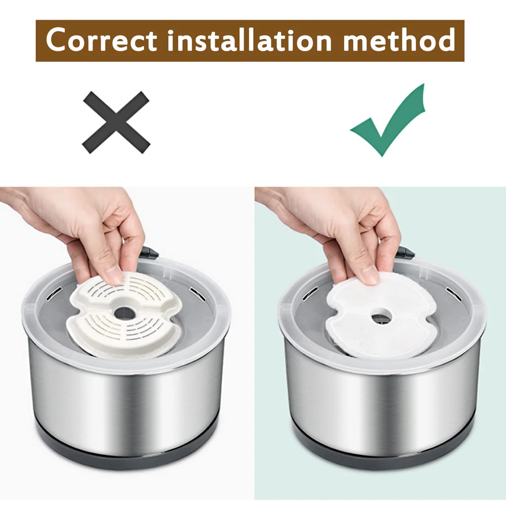 Filtros de carbón activado reemplazados para gato, mascota, perro, fuente de agua, dispensador de bebidas, juego de repuesto, 4/8/12 Uds. - imagen 3